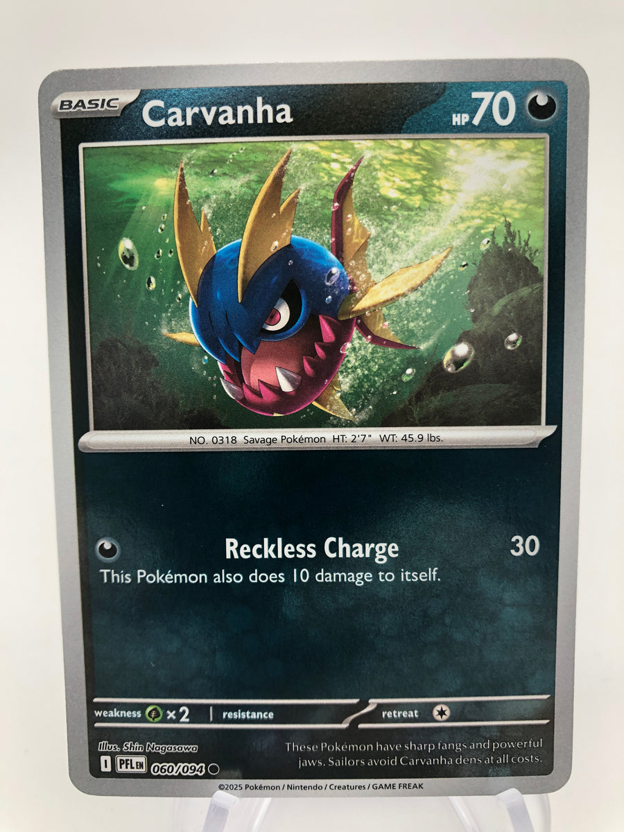 pokemon card value mavin Carvanha PFLen 060/094 Reverse Holo – PokeChalet What's the best place Number of Holofoil Cards::45 SWSH135