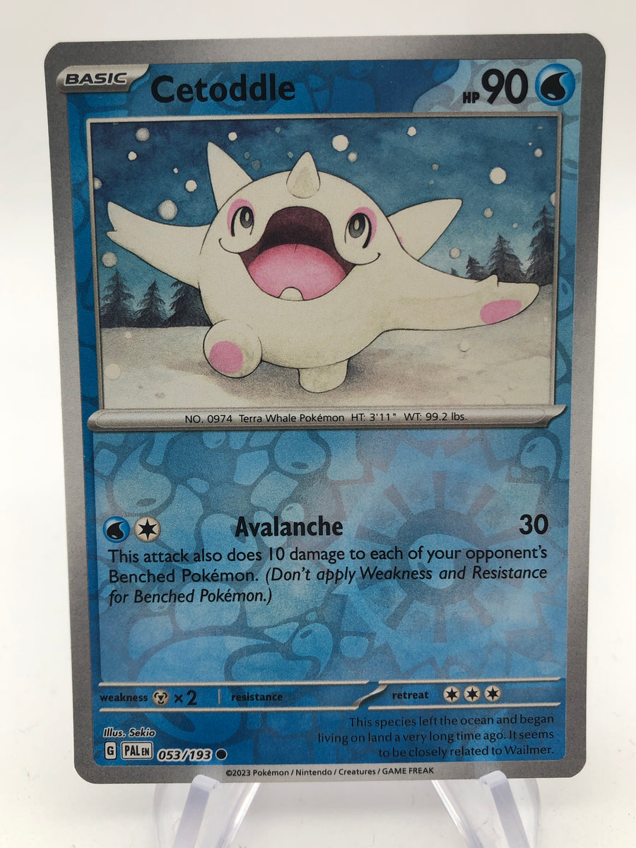 cetoddle pokemon card PALen 053/193 Reverse Holo – PokeChalet Starter Decks:Amber/Amethyst graded slab (Dont apply Weakness and Previously useless MTG card