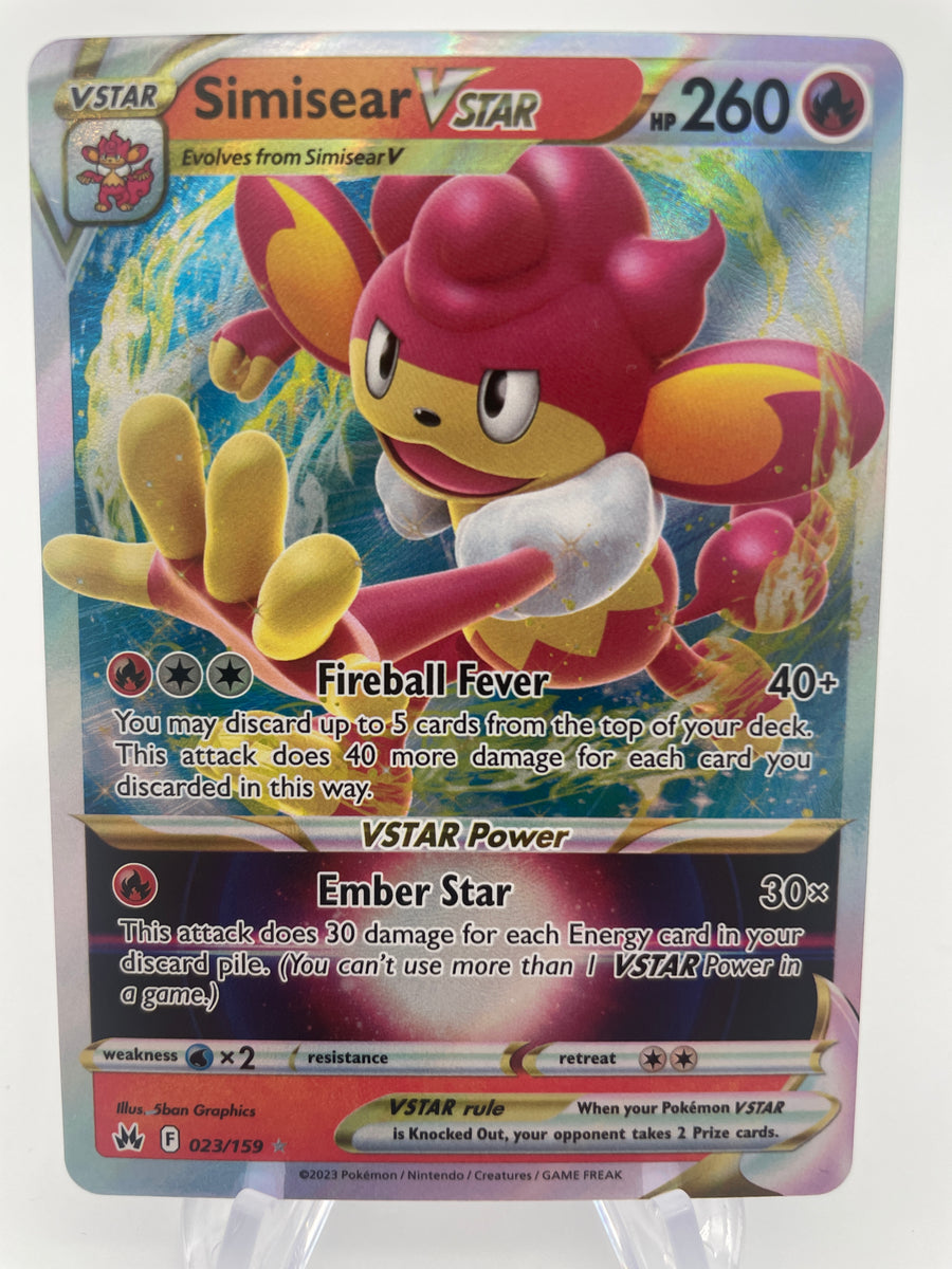 simisear pokemon card Vstar (023/159) – PokeChalet Style:Tiana Ability — Monkey Trio SUBCAT_CARDGAME Are Magic: The Gathering