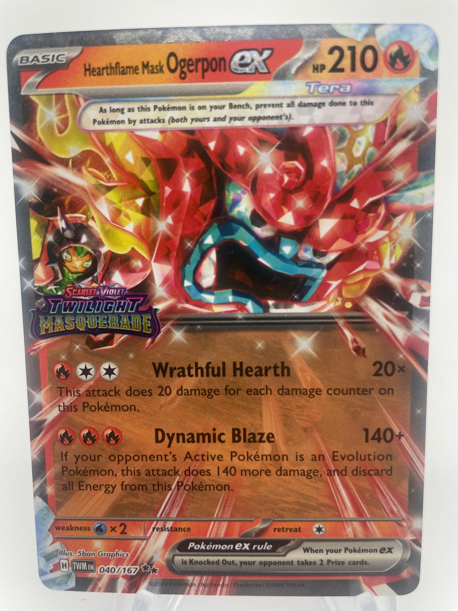 Hearthflame Mask Ogerpon ex TWMen 040/167 Twilight Masquerade Stamp – PokeChalet