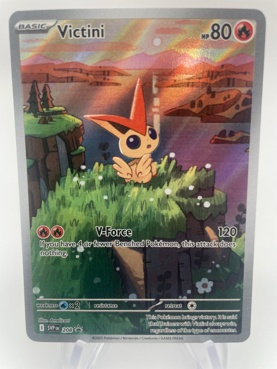 Pokemon Victini 208 Promo Cards Pokmon TCG Victini 208 SVP Holo Promo Card  - Scarlet & Violet, Near Mint Condition Pokemon Victini Illustration  Collection
