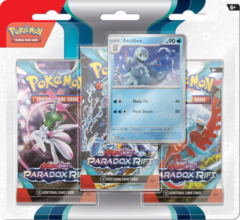 Pokemon SV4 Paradox Rift 3 Pack Blister (2 packs - One of Each Promo Card)