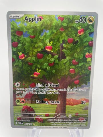 Applin 185 Art Rare Pokemon Card