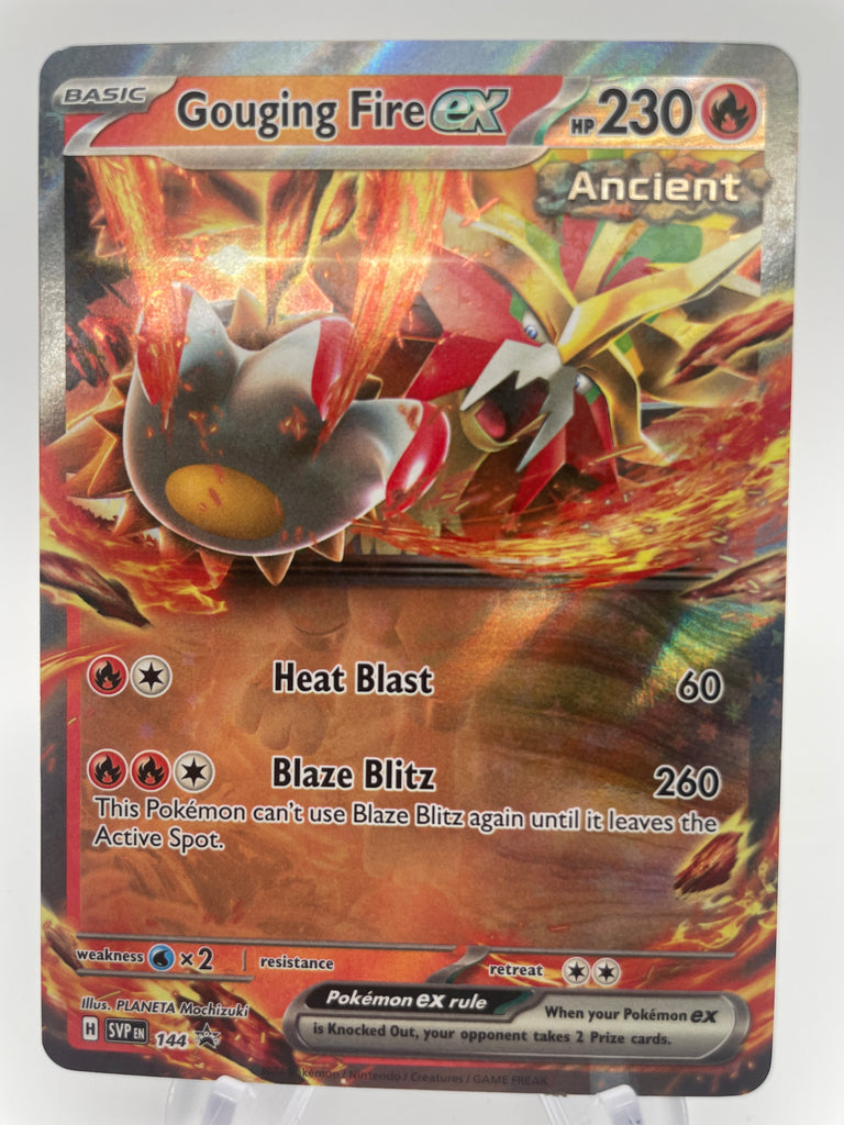 gouging fire pokemon card price ex (Double Rare) 038/162 Pokmon Scarlet & Violet Temporal Forces Fire Rarity gold fire energy pokemon card