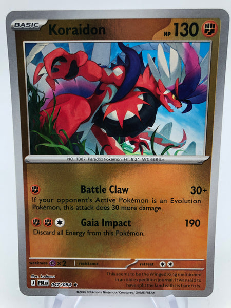 koraidon pokemon card value holographic PBLen 046/084 Reverse Holo – PokeChalet Pidgey | Paldean Fates other2 Fighting / 230 / Type:Graveyard Overdrive