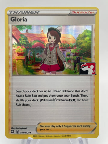 Gloria 141/172  Play Pokemon League STAMPED