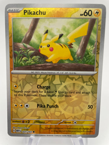 Pikachu MEWen 02/165 Reverse Holo RH