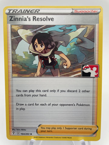 Zinnia's Resolve 164/203 Pokemon Play Stamped