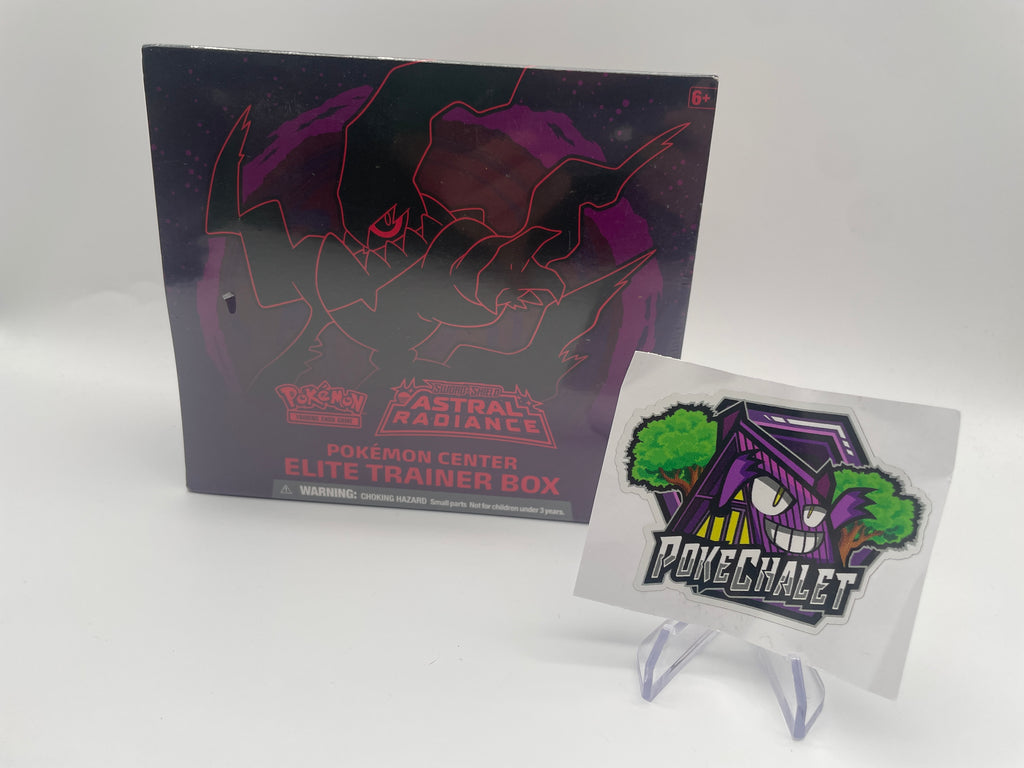 astral radiance pokemon center promo card showcasing a variety of Hisuian Pokemon and card art depicting the Hisui region CONSIGNMENT - (TEAR on front)