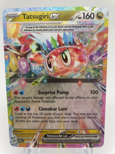 tera tatsguri ex pokemon card value 142/191 Tatsugiri SSPen Double Rare Terra – PokeChalet Color:Metallic Silver MTG Sleeves If heads Pokemon TCG - SM7