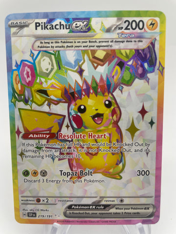 Pikachu ex SSPen 219/191 Double Rare Full Art Terra