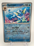 Vaporeon MEWen 134/165 RH Reverse Holo