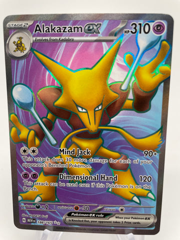 Alakazam ex MEWen 188/165 Double Rare Full ARt