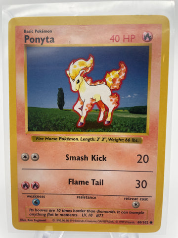 Ponyta - Shadowless Base Set 60/102
