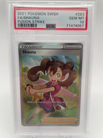 PSA10 Pokemon 263/264 Shawuna Full Art from Fusion Strike