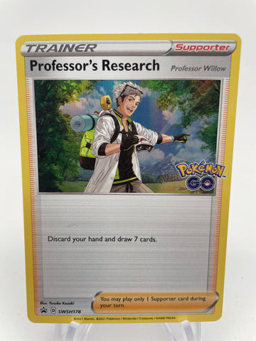 Professor's Research Willow SWSH178 Pokemon Go Stamped