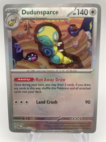 Dudunsparce 080/131 PREen Reverse Holo Pokeball