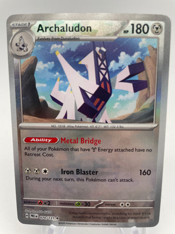 Archaludon 070/131 PREen Reverse Holo Pokeball