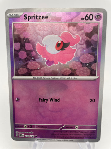 Spritzee 038/131 PREen Reverse Holo Pokeball