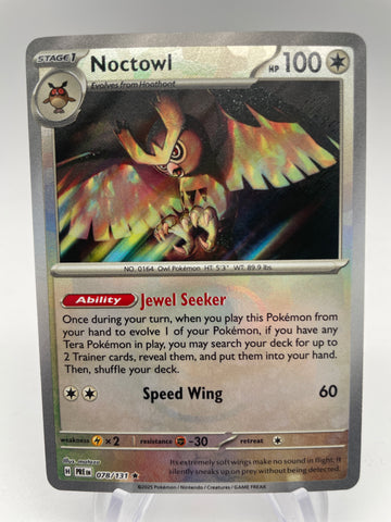 Noctowl 078/131 PREen Reverse Holo Masterball