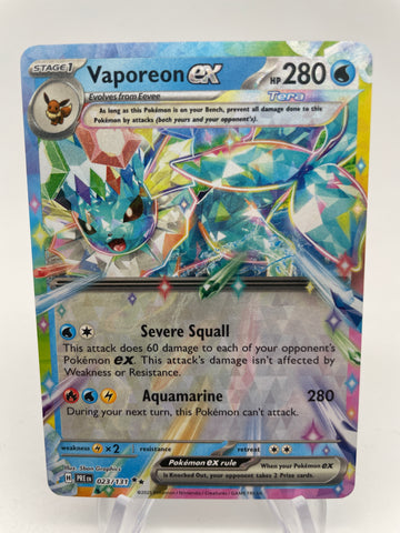 Vaporeon ex 023/131 PREen Double Rare