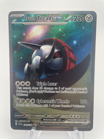 The iron treads ex is looking up at the beautiful Nova Scotia night sky!  Pokemon TCG in Bedford, NS