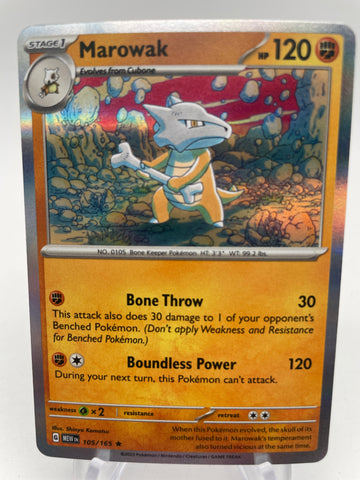 Marowak Holo MEWen 105/165 Rare