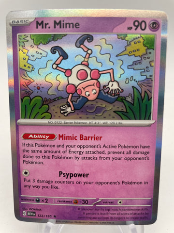 Mr. Mime Holo MEWen 122/165 Rare