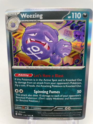 Weezing Holo MEWen 110/165 Rare