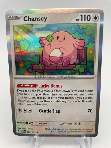 Chansey Holo MEWen 113/165 Rare