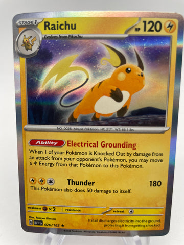 Raichu Holo MEWen 026/165 Rare