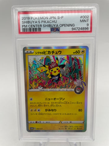 PSA9 Pokemon 002/S-P Shibuya's Pikachu Pokemon Center Shibuya Opening