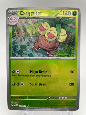 Exeggutor 002/131 PREen Reverse Holo Masterball