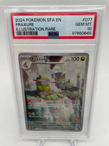 PSA10 Pokemon 077/064 Fraxure Illustration Rare Shrouded Fable