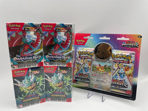 2 Packs Prismatic Evolutions, 8 Packs Paradox Rift, 8 Packs Twilight Masquerade - Just the Packs- Bundles