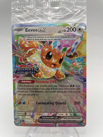Eevee ex 075/131 PREen Double Rare Prismatic Evolutions Stamped