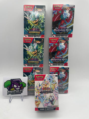 Prismatic Evolutions Booster Bundle Bundle Just The Packs Twilight Masquerade and Paradox Rift