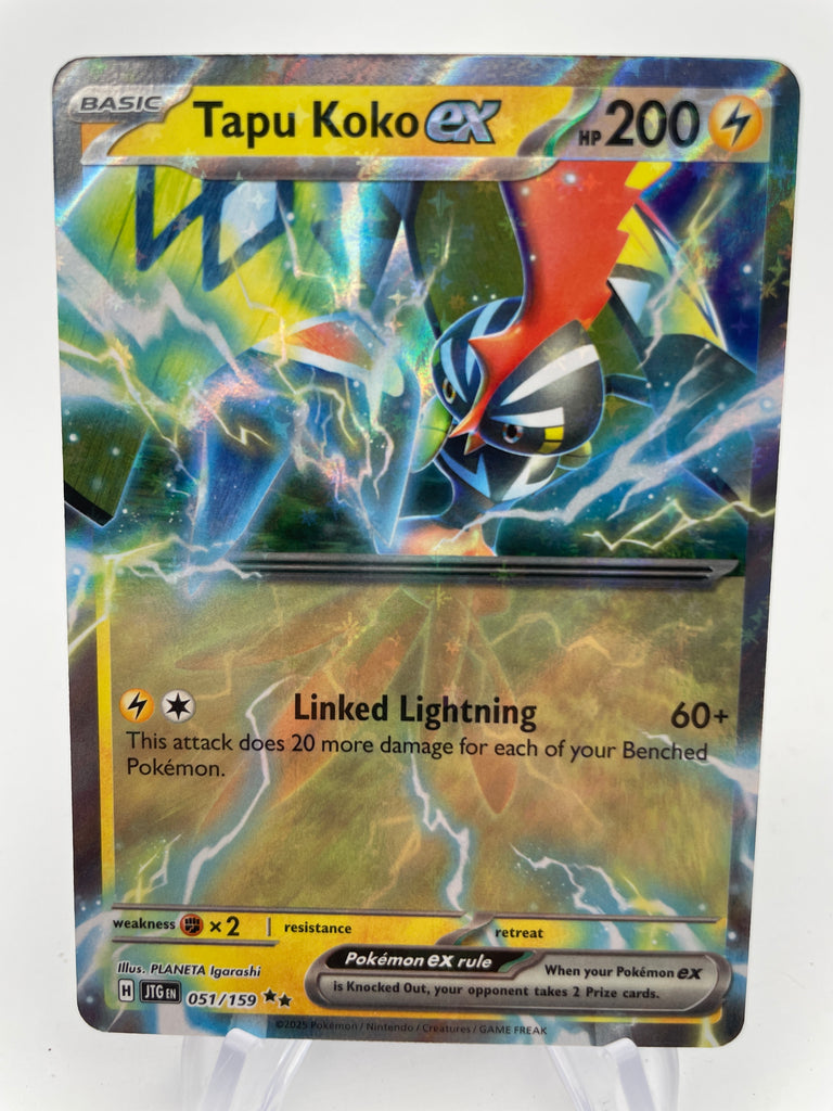 Tapu Koko ex 051/159 JTGen Double Rare PokeChalet Tapu Koko ex 051/159 JTGen Double Rare PokeChalet