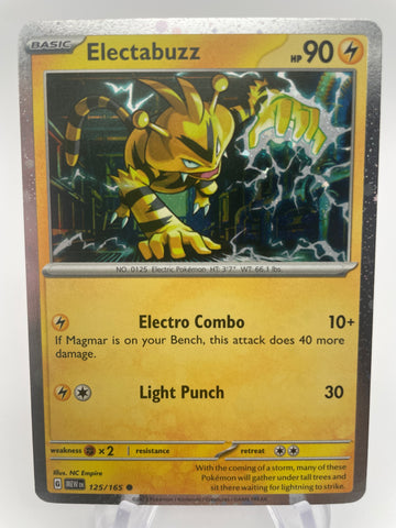 rare electabuzz card Electabuzz MEWen 125/165 (Cosmos Holo) – PokeChalet