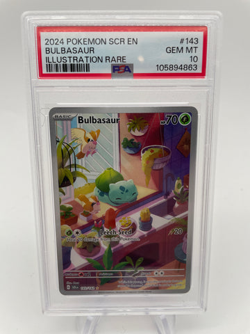PSA10 2024 Bulbasaur SCRen 143/142 Art Rare