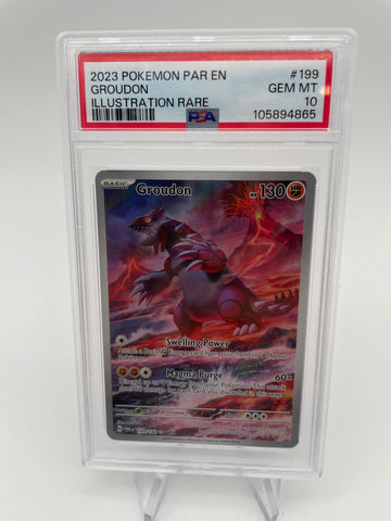 PSA10 2023 Groudon PARen 199/182 Illustration Rare