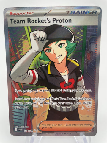 Team Rocket's Proton DRIen 227/182 Full Art Double Rare Trainer