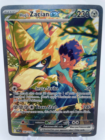 Hop's Zacian ex 186/159 JTGen Special Art Rare