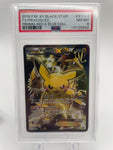 PSA8 2016 XY Black Star Full Art Pikachu Promo from Red and Blue Collection