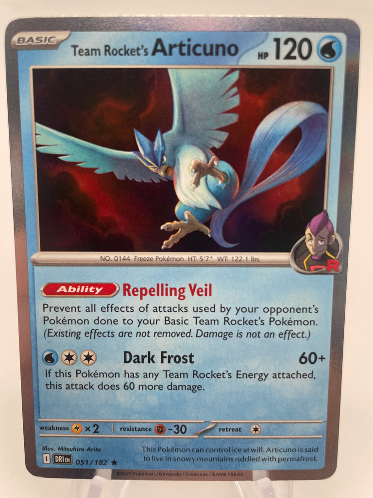 Team Rocket's Articuno DRIen 051/182 Holo PokeChalet Team Rocket's Articuno DRIen 051/182 Holo PokeChalet