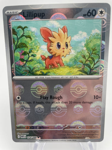 Lillipup WHTen 074/086 Pokeball