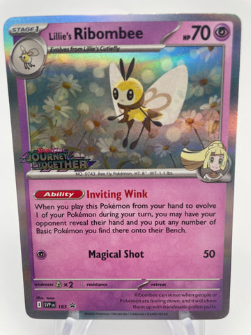 Lillie's Ribombee SVPen 183 Black Star Promo Journey Together Stamp