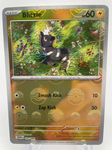 Blitzle WHTen 031/086 Reverse Holo RH Pokeball