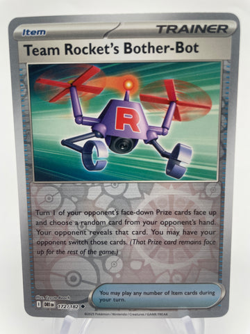 Team Rocket's Bother-Bot DRIen 172/182 Reverse Holo RH