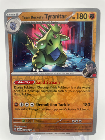 Team Rocket's Tyranitar DRIen 096/182 Reverse Holo RH